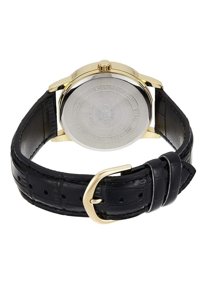 كاسيو ساعة يد بعقارب مقاومة للماء طراز MTP-V002GL-7B - مقاس 25 مم - لون أسود للرجال - Image 2