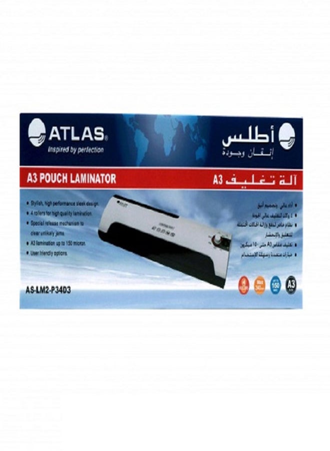 ATLAS A3 Portable Laminating Machine White/Black - Image 3