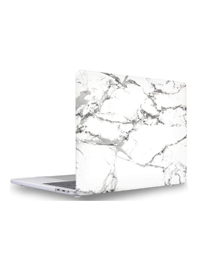 MacBook Air Case Smooth Plastic Matte Cover White Marble  - Image 1