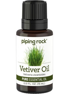 Piping Rock Pure Vetiver Essential Oil Multicolour 15ml 