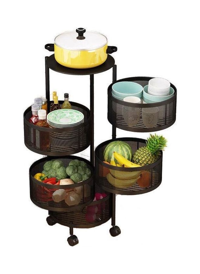 East Lady 5-Tier Kitchen Storage Rack Black 90 x 34cm - Image 2
