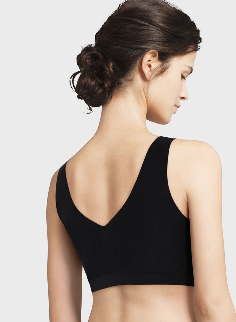 Chantelle - Soft Stretch Padded V Neck Bra Black - Image 1