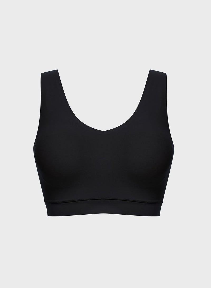 Chantelle - Soft Stretch Padded V Neck Bra Black - Image 1