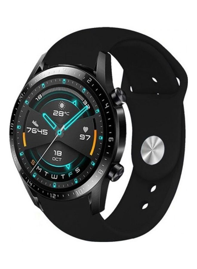 MARGOUN Silicone Replacement Band for Huawei GT2 Watch Black - Image 1