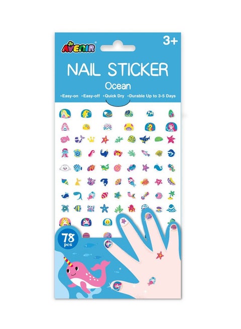 78-Piece Unicorn Nail Stickers