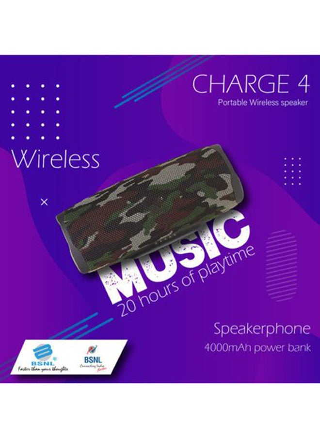 BSNL Portable Wireless Stereo Speaker With Power Bank Camouflage - Image 2