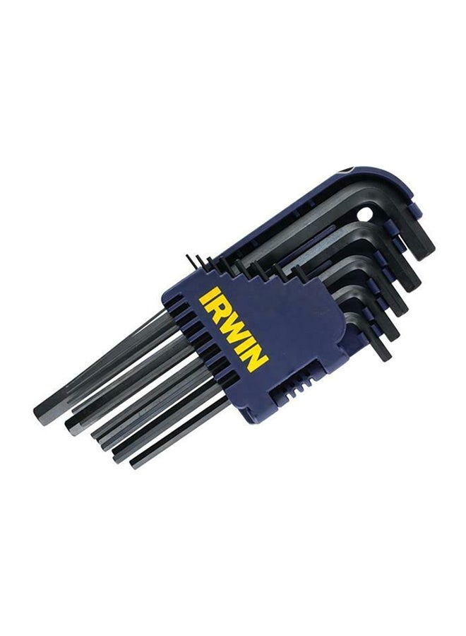 إيروين طقم مفاتيح سداسية قصيرة من 10 قطع الأسود / الأزرق 1.5, 2, 2.5, 3, 4, 5, 6, 7,  8, 10