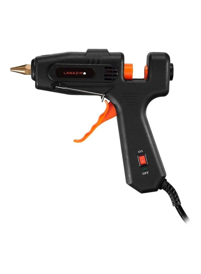 LAWAZIM Hot Glue Gun With LED On/Off Switch Black/Orange  - Image 1