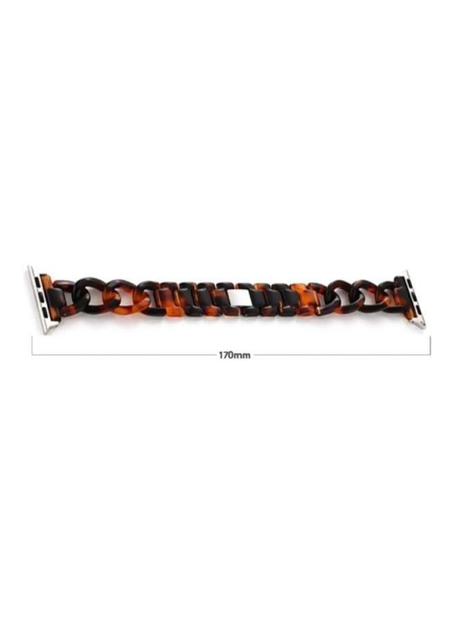 MARGOUN Replacement Chain Marble Resin Band 42 / 44 mm For Apple iWatch Multicolour - Image 2