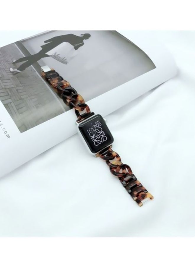 MARGOUN Replacement Chain Marble Resin Band 42 / 44 mm For Apple iWatch Multicolour - Image 3