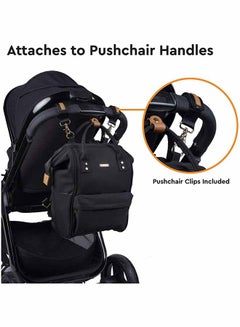 bababing Mani Backpack Changing Bag - Black  - Image 5