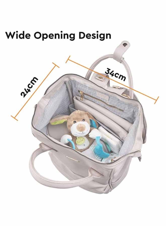 bababing Mani Vegan Leather Backpack Changing Bag - Blush Grey  - Image 4