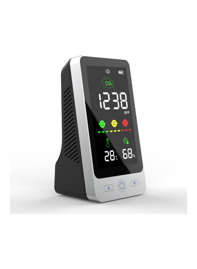 Carbon Dioxide Detector with LED Display Black/Silver - Image 2