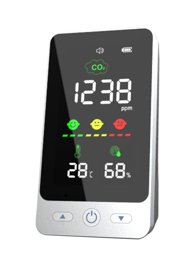 Carbon Dioxide Detector with LED Display Black/Silver - Image 3