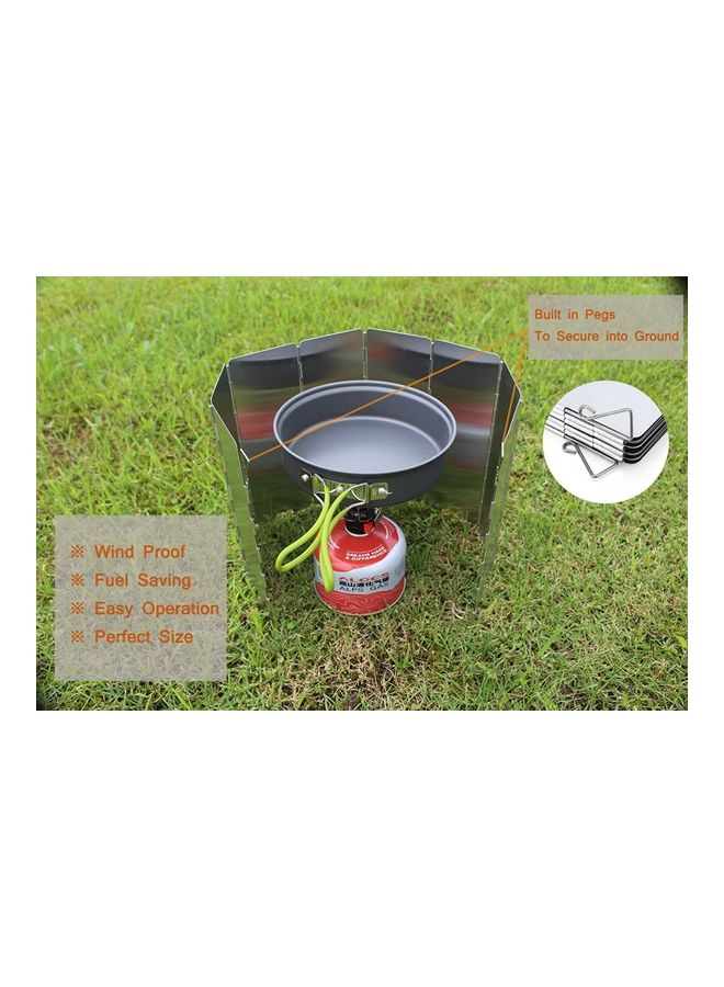XiuWoo 10-Plate Lightweight Compact Folding Camp Stove Windshield with Bag 24 x 8.2 x 2cm - Image 5