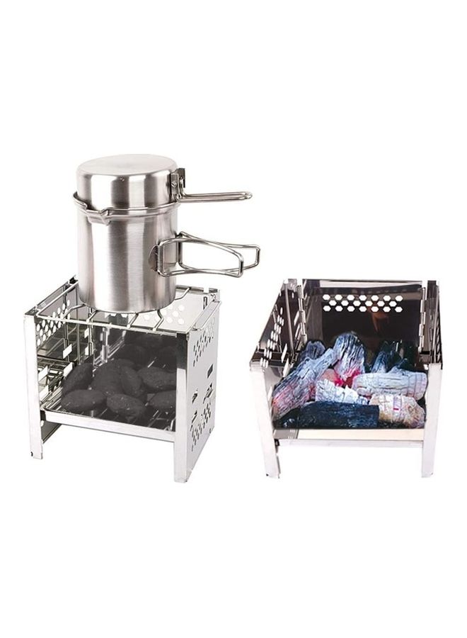 XiuWoo Portable Stainless Steel Camp Wood Burning Stove with Bag one size  - Image 2