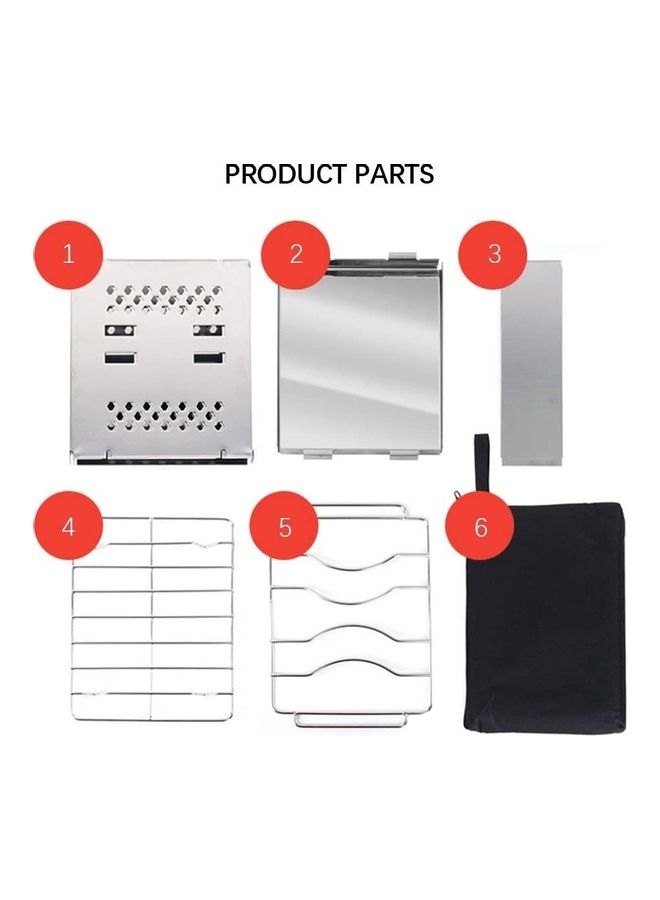 XiuWoo Portable Stainless Steel Camp Wood Burning Stove with Bag one size  - Image 3