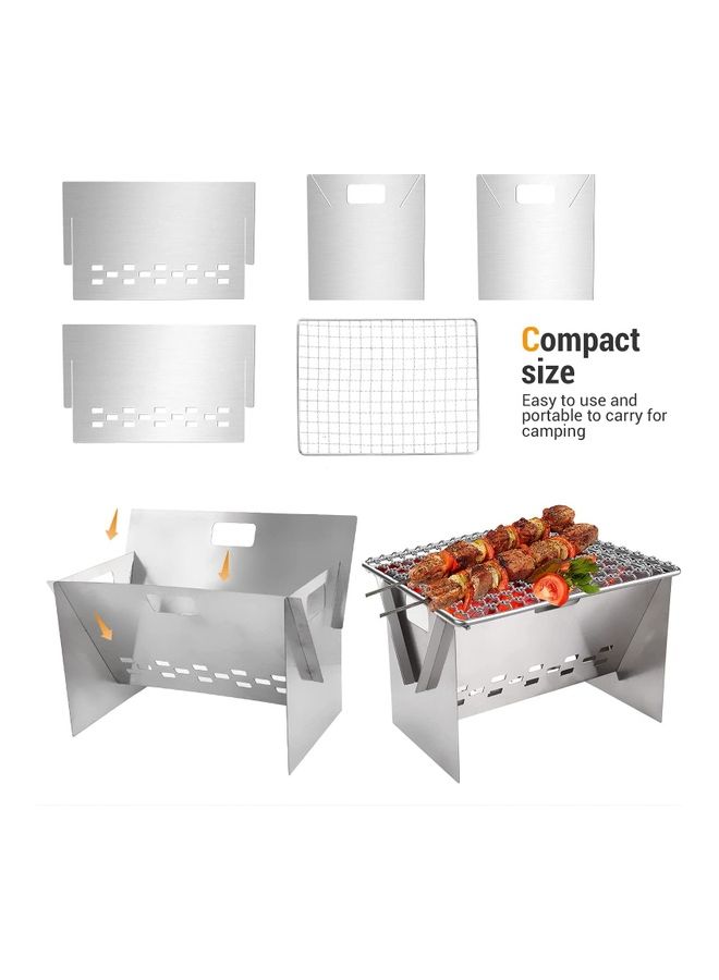 XiuWoo Portable Folding Stainless Steel Outdoor Wood Burning Camp Stove with Bag 13.5 x 20 x 20cm  - Image 2