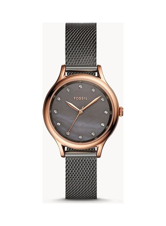 FOSSIL Women's Analog Wrist Watch With Stainless Steel Strap - 34 mm - Grey - Image 1