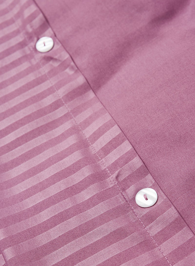 أمال Duvet Cover Set- With 1 Duvet Cover 240X220 Cm And 2XPillow Cover 50X75CM And 2 Cushion cover 40x40 cm - For King Size Mattress - Pink 100% Poyester Polyester Pink Queen - Image 3