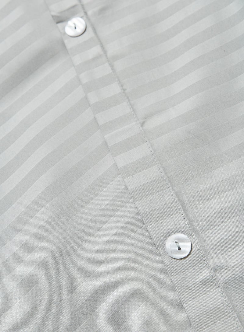 Amal Duvet Cover - Quilt Cover, 2 Pillow Cover And 2 Cushion Cover Polyester Light Grey Twin - Image 3