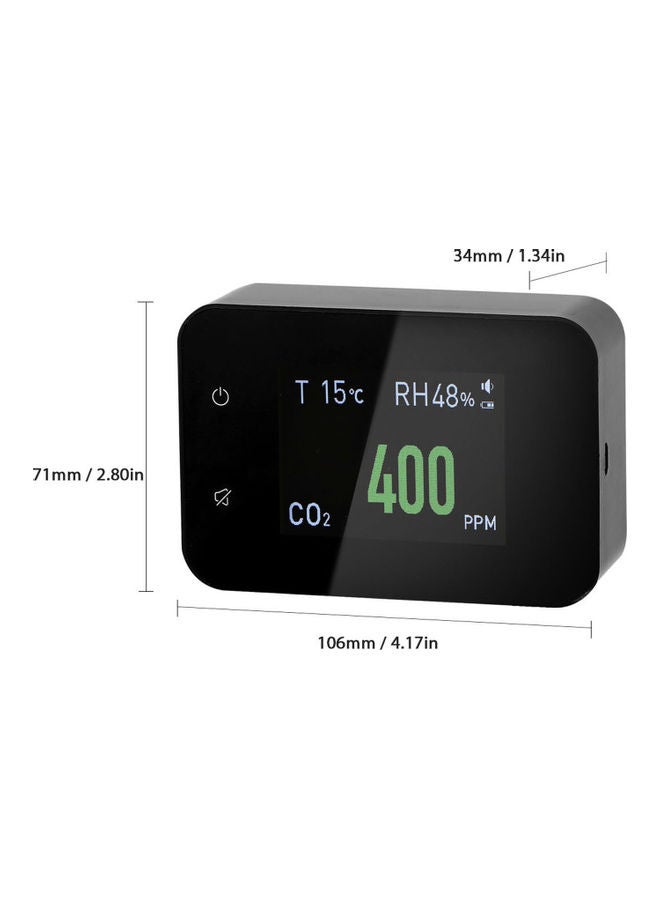 Portable Air Quality Detector Black - Image 3
