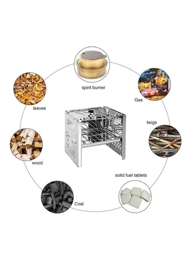 XiuWoo Portable Folding Stainless Steel Outdoor Wood Burning Camp Stove wtih Bag 190 x 98 x 73mm  - Image 4