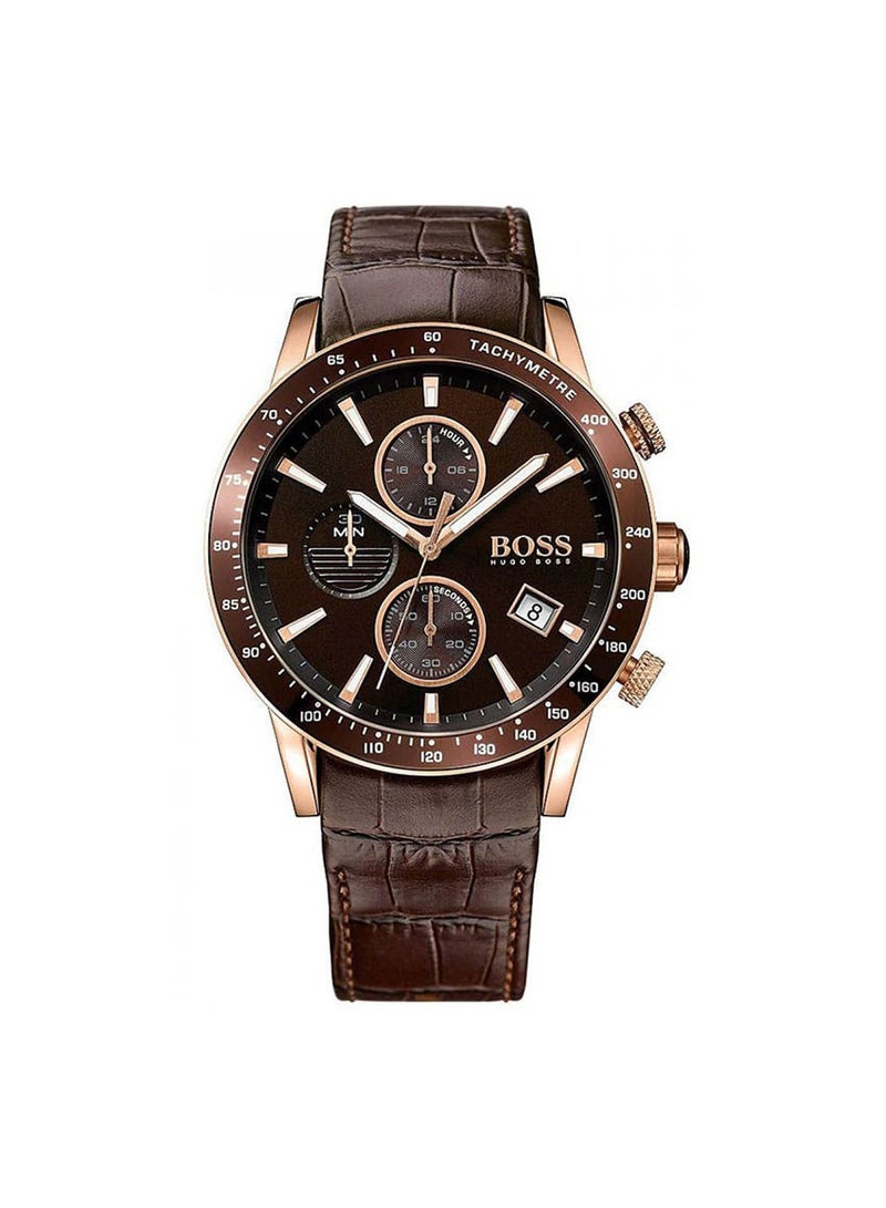 HUGO - Men's Men's Dial leather Band Watch  1513392 - Image 1