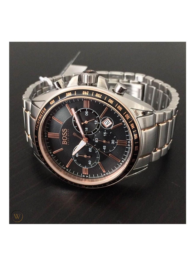 HUGO Men's Chronograph Two-Tone Steel Bracelet Strap Driver Sport Watch 1513094 - Image 3