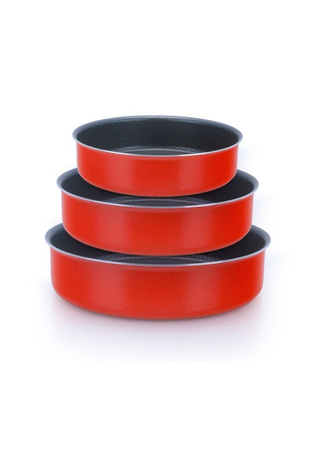 Trueval 3 Piece Oven Tray Set Color Red Red 22/26/30cm