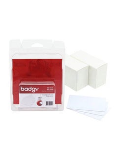 evolis Pvc Blank Cards 1 Pack Of 100 Cards White  - Image 1