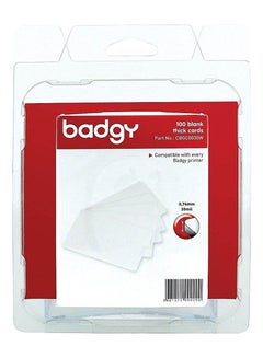 evolis Pvc Blank Cards 1 Pack Of 100 Cards White  - Image 2