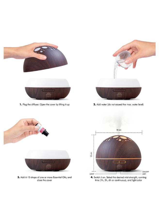 Cosmos Essential Oil Diffuser Dark Wood 300ml