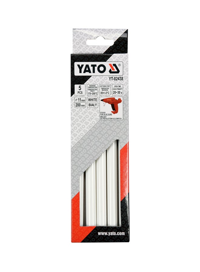 Yato Glue Stick Ã˜11.2xL200mm 5 Pcs/ Bag YT-82438 White - Image 2