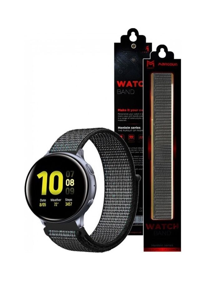 MARGOUN Nylon Sport Loop Band for Samsung Galaxy Active/Active 2 Watch Grey  - Image 2