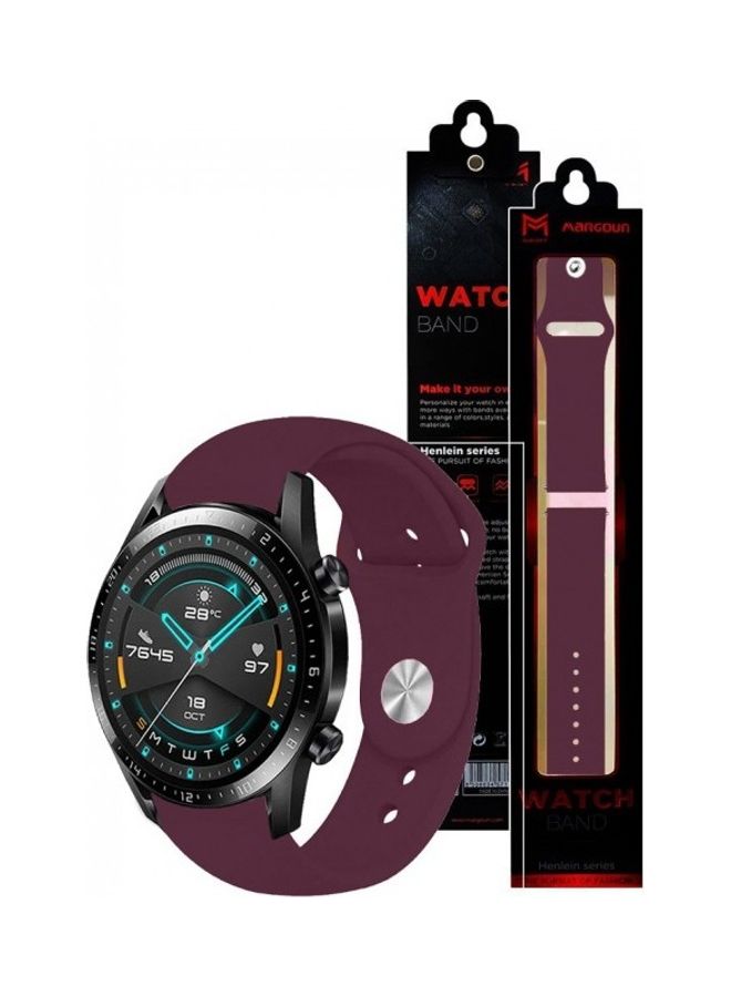 MARGOUN Silicone Replacement Band for Huawei GT2 Watch Purple - Image 2