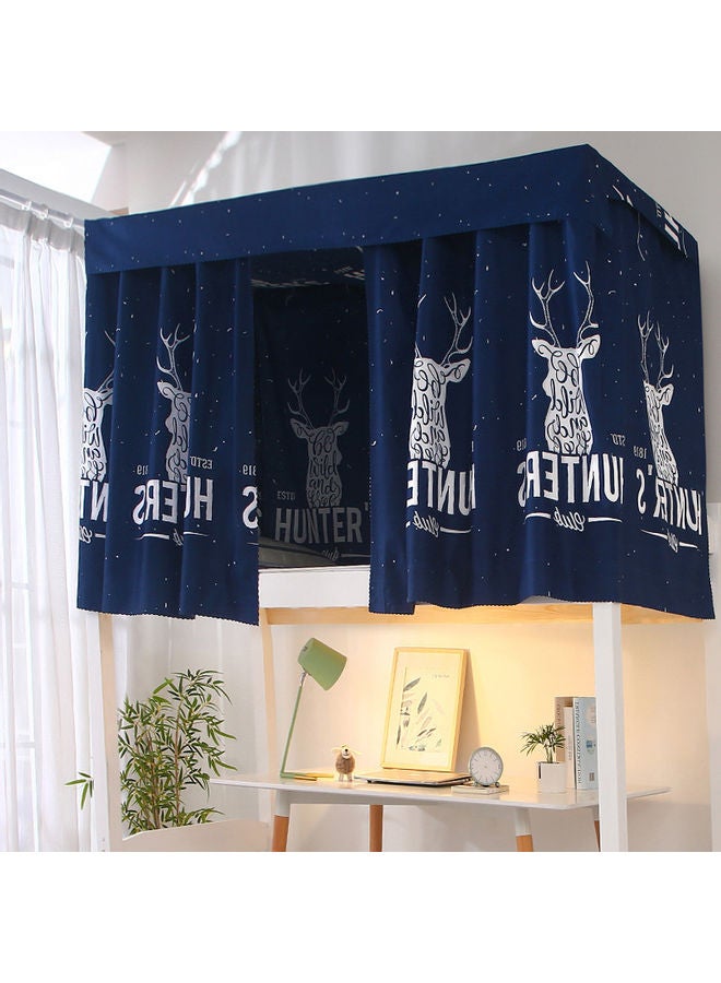 Upper Deck Curtain With Outer Space Design Cotton Blue/White 195 x 90 x 115cm 