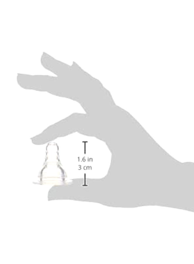 بيجون حلمة مرنة من السيليكون بعنق رفيع وتدفق متغير من عمر 6 أشهر إلى عمر 7 أشهر فأكبر - لون شفاف - Image 5