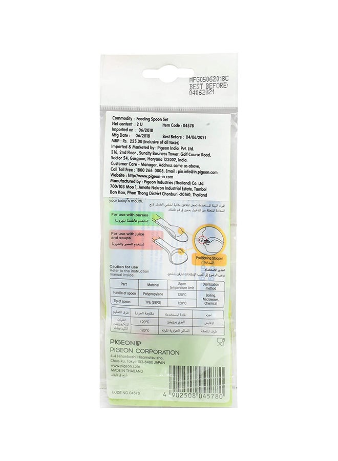 بيجون ملعقة إطعام ، عبوة من حبتين - متعدد الألوان - Image 3