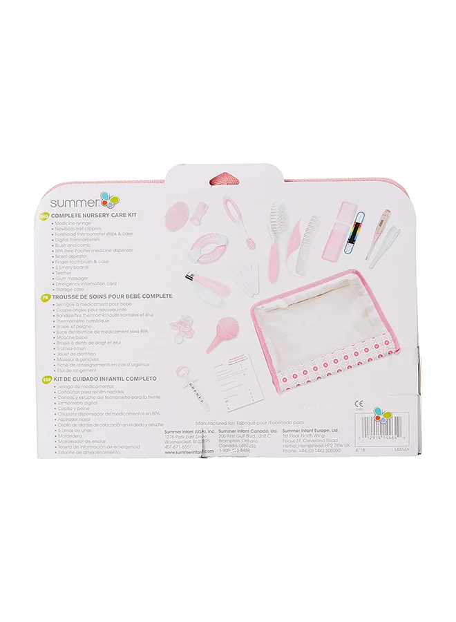 summer infant 21-Piece Complete Nursery Care Kit, 0+ M - Pink/White