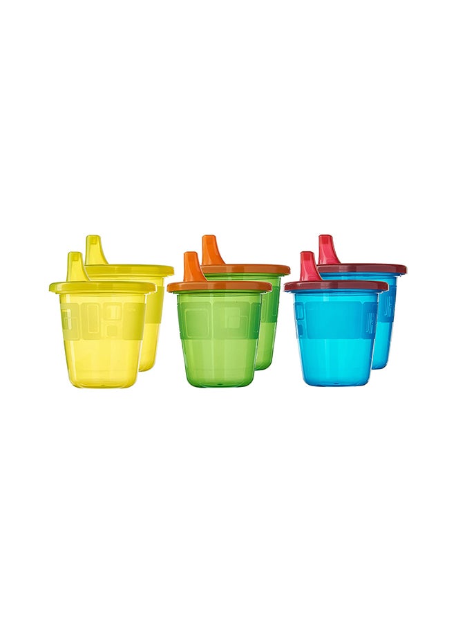 Take & Toss - Pack Of 6 Spill Proof Sippy Cup, 207ml - Multicolour-Y1300 - Image 1