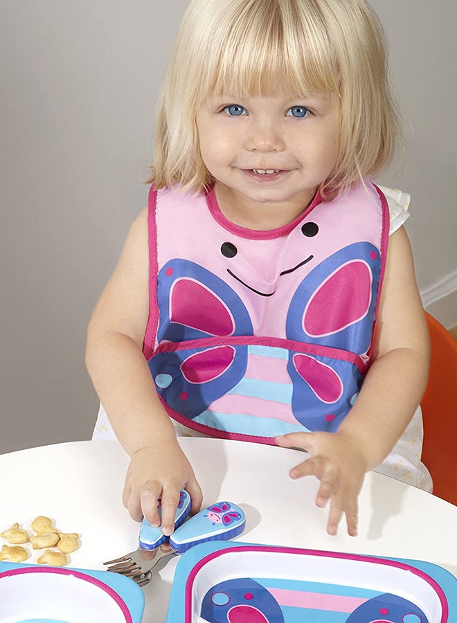 Skip Hop - Zoo - Tensil Little Kid Fork And Spoon, Butterfly - Image 1