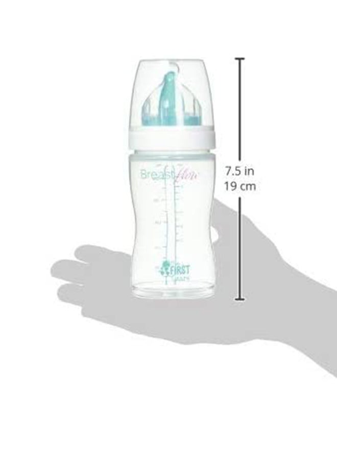 the FIRST years - Breastflow Feeding Bottle, Pack Of 3, 5oz - Clear/Green/White - Image 1