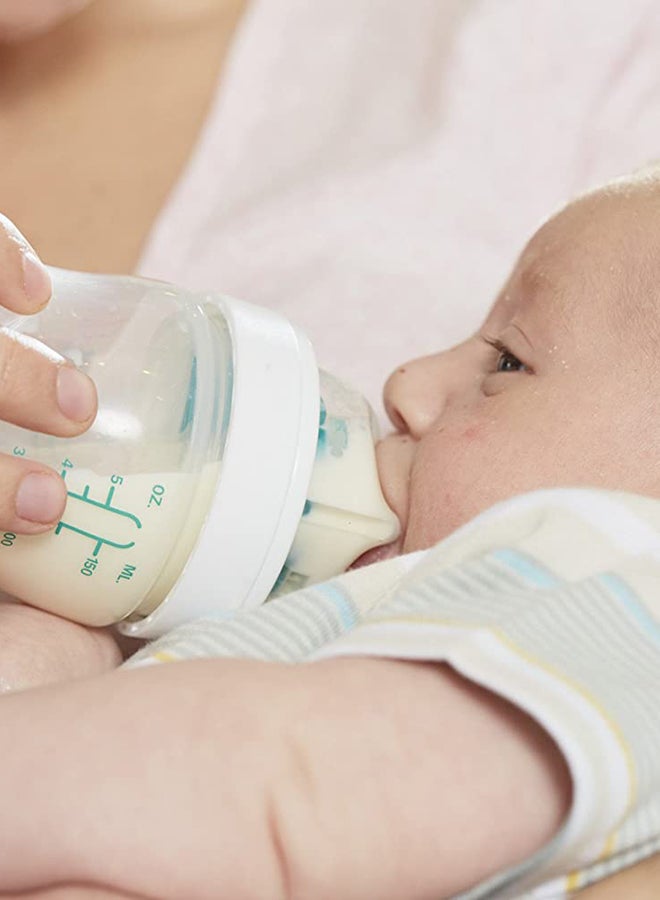 the FIRST years - Breastflow Feeding Bottle, Pack Of 3, 5oz - Clear/Green/White - Image 1