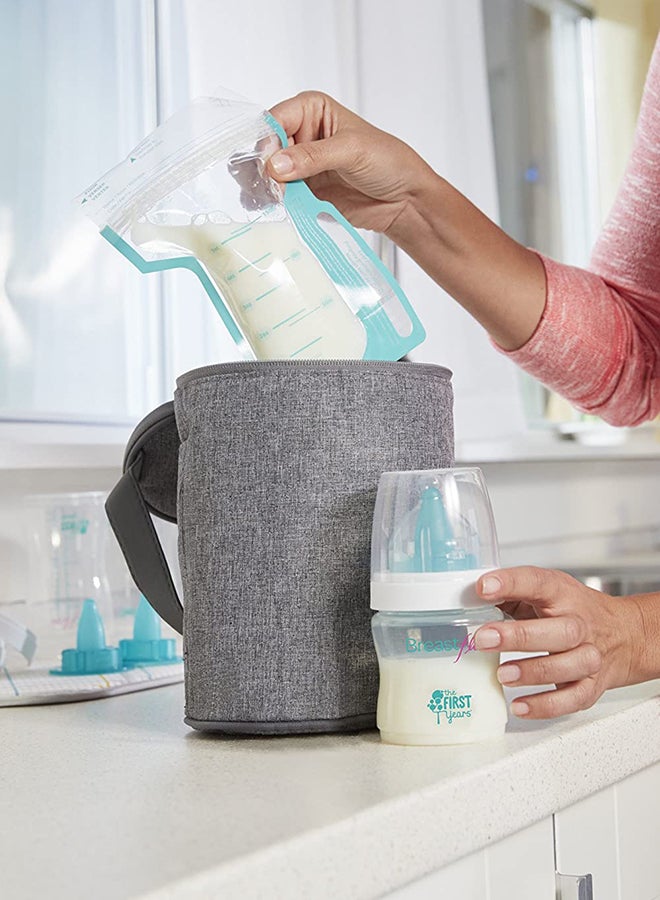 the FIRST years - Breastflow Feeding Bottle, Pack Of 3, 5oz - Clear/Green/White - Image 1