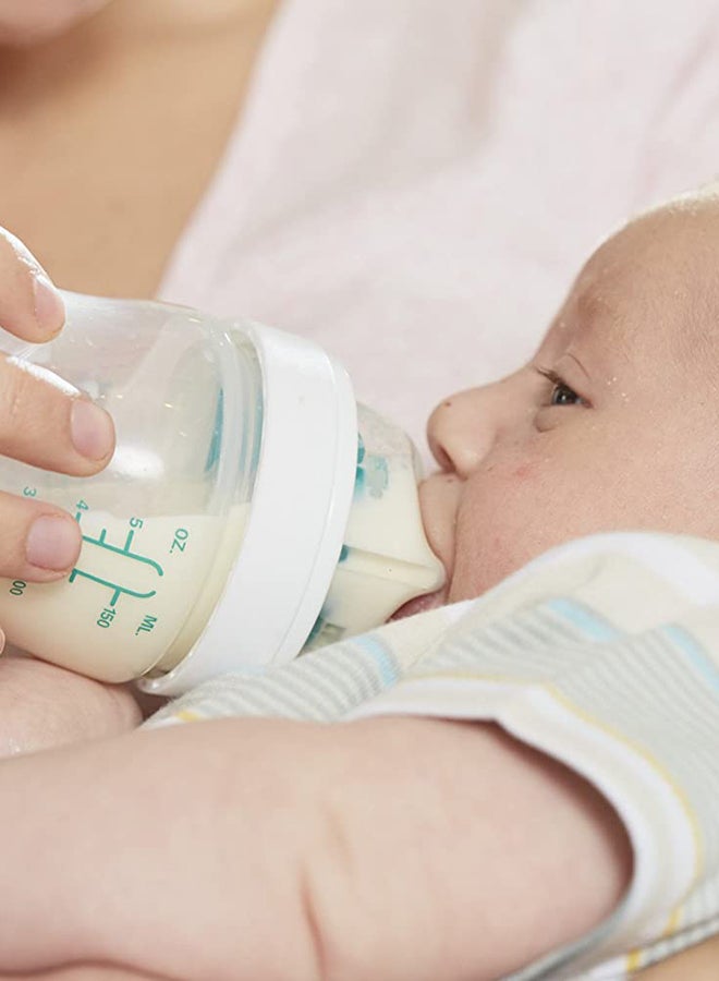 Breastflow Feeding Bottle, Pack Of 3, 9oz - Clear/Green/White