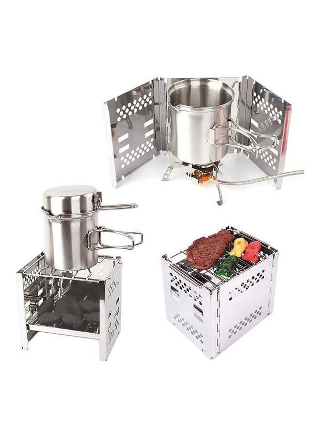 XiuWoo Portable Folding Stainless Steel Wood Burning Camp Stove with Bag 205 x 155 x 26mm  - Image 5