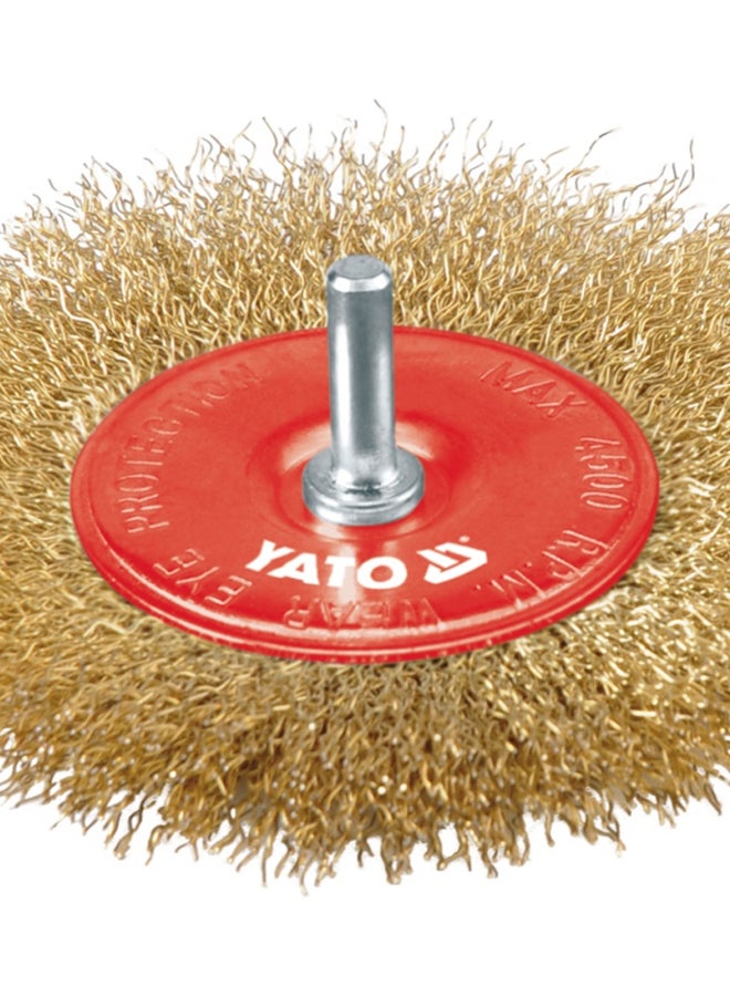 Yato Circular Brush Brass Wire, 6mm Bar YT-4757 Gold/Red - Image 2