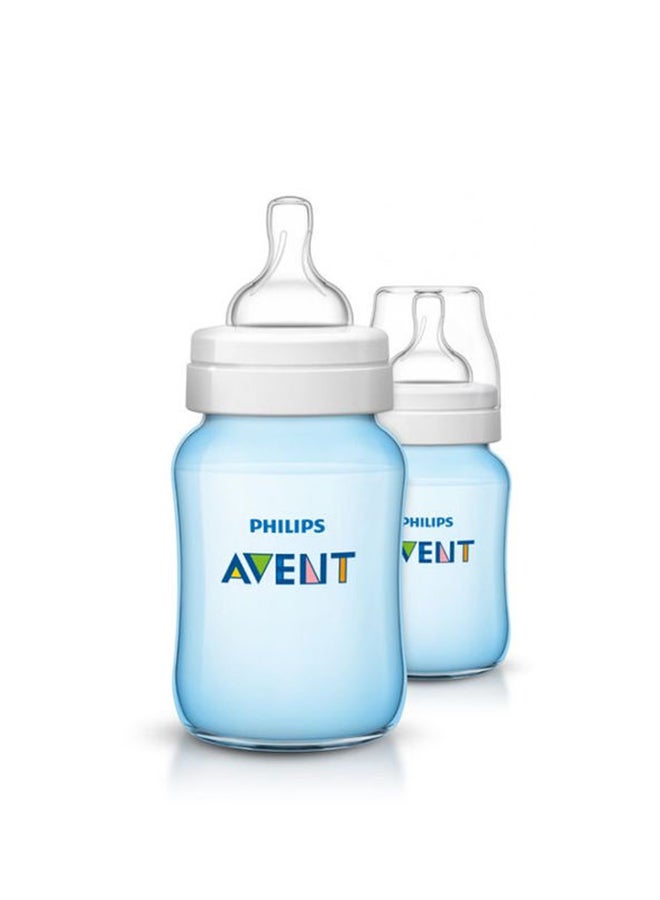 Classic Plus Feeding Bottle, Blue, 260 ml