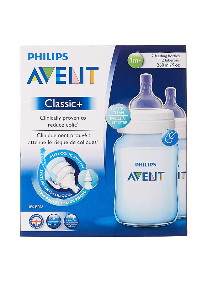 Classic Plus Feeding Bottle, Blue, 260 ml